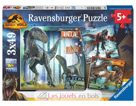 Puzzle T-Rex Jurassic World 3x49 pcs RAV056569 Ravensburger 1