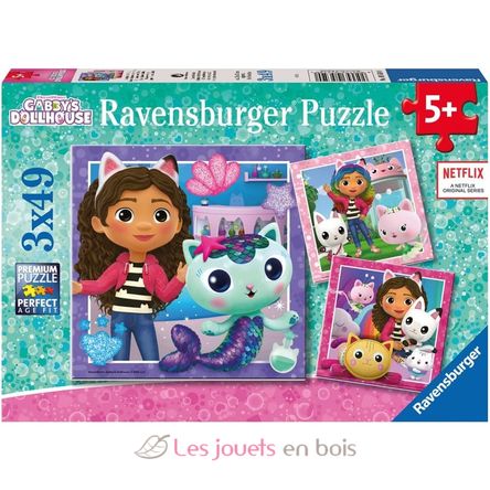 Puzzle Gabby's dollhouse 3x49 pcs RAV-05659 Ravensburger 1