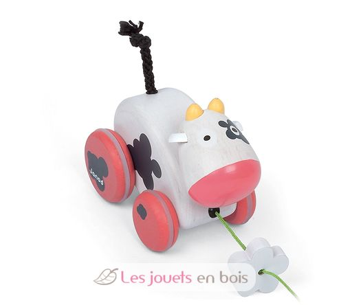 Zigolos Pull Along cow J08118 Janod 2