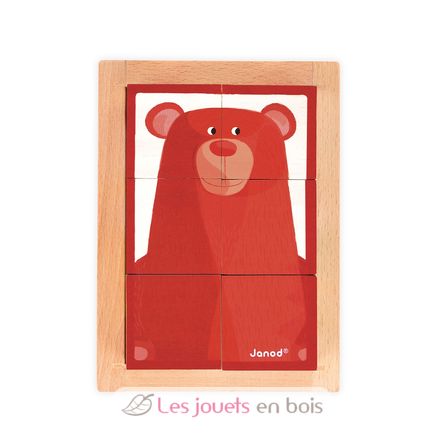 6 Forest Wooden Blocks J08200 Janod 2