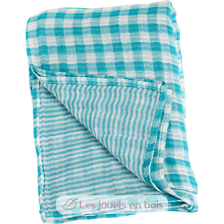 Maxi Reversible swaddle - Aqua LLJ-121-003-004 Lulujo 1