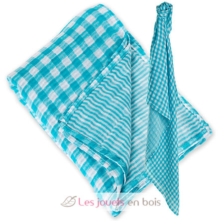 Maxi Reversible swaddle - Aqua LLJ-121-003-004 Lulujo 2