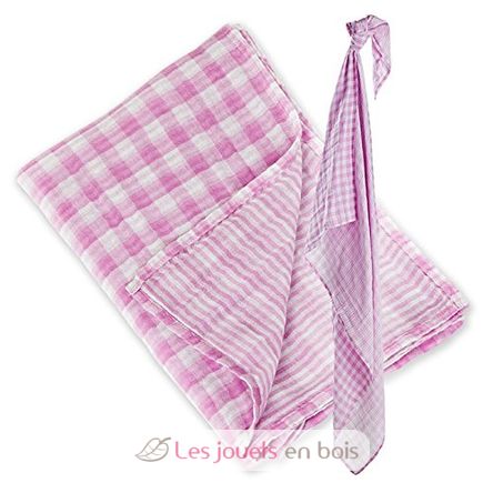 Maxi Reversible swaddle - pink LLJ-121-003-002 Lulujo 2