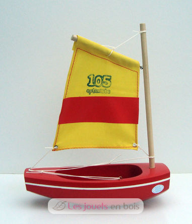 Red Boat with yellow sail TI105CRVJ Tirot 1