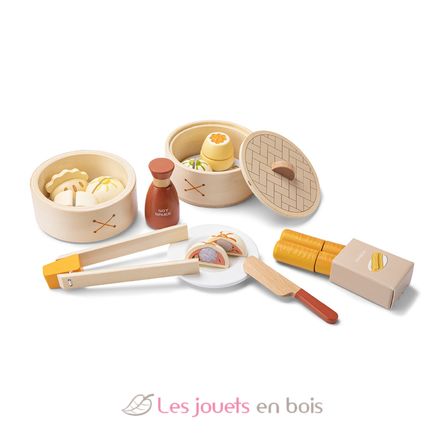 Wooden dim sum play food set NCT10614 New Classic Toys 2