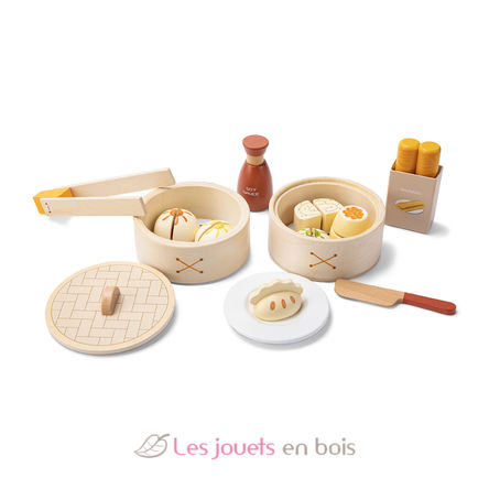 Wooden dim sum play food set NCT10614 New Classic Toys 3