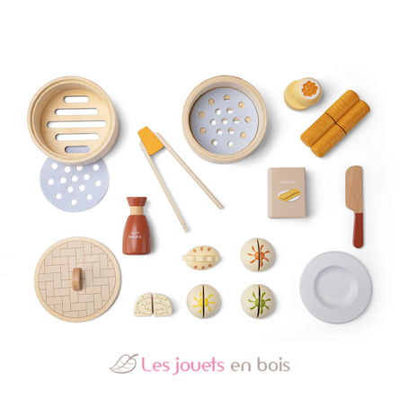 Wooden dim sum play food set NCT10614 New Classic Toys 5
