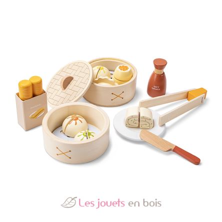 Wooden dim sum play food set NCT10614 New Classic Toys 1