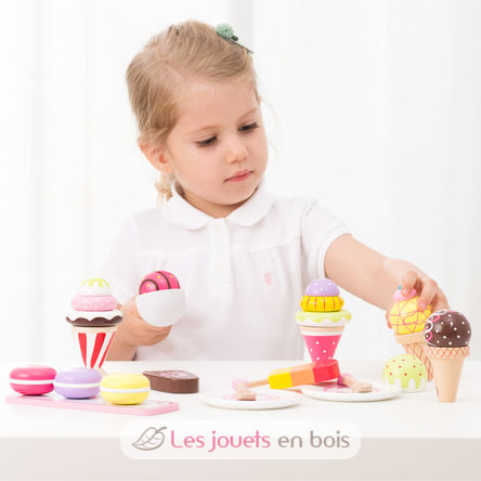 Lelin wooden ice cream set clearance