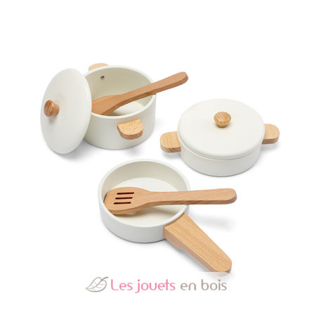 Wooden pan set white NCT10645 New Classic Toys 3
