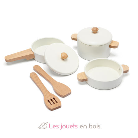 Wooden pan set white NCT10645 New Classic Toys 5