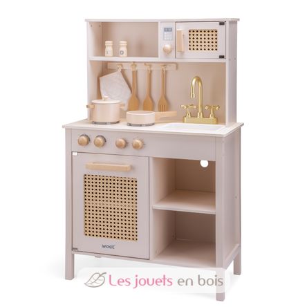 Kitchenette rattan pink NCT11046 New Classic Toys 1