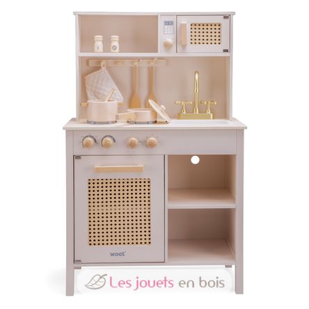 Kitchenette rattan pink NCT11046 New Classic Toys 2