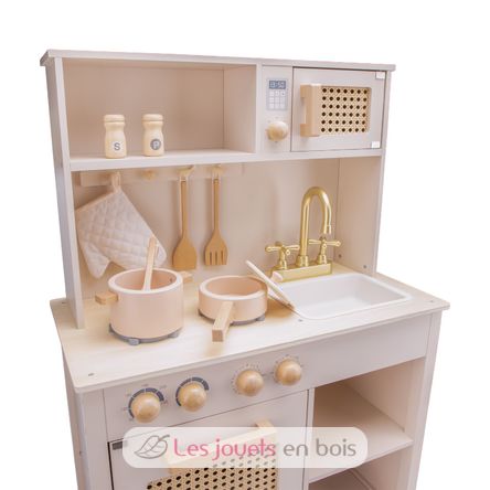 Kitchenette rattan pink NCT11046 New Classic Toys 3