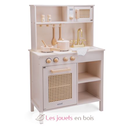 Kitchenette rattan pink NCT11046 New Classic Toys 7