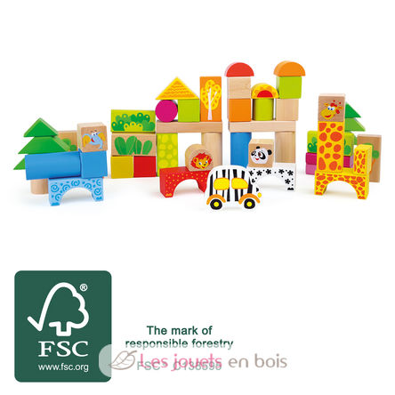 Wooden Blocks Zoo LE11054 Small foot company 4