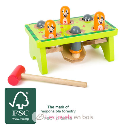 Pop goes the mole Hammering Game LE11162 Small foot company 2
