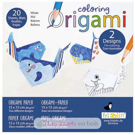 Coloring Origami - Whale FR-11388 Fridolin 1