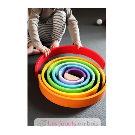 Wooden Building Blocks Rainbow XL LE11412 Small foot company 4