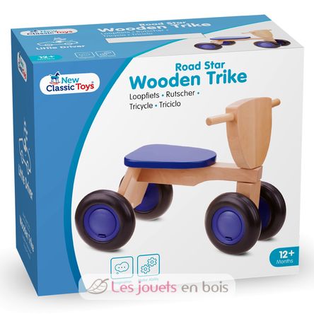 Wooden Trike Road Star Blue NCT11421 New Classic Toys 2