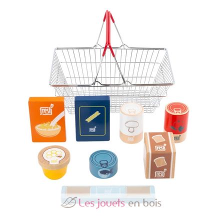 Groceries set in a shopping basket Fresh LE11443 Small foot company 2