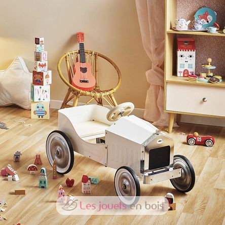 Large ivory pedal car V1150W Vilac 5