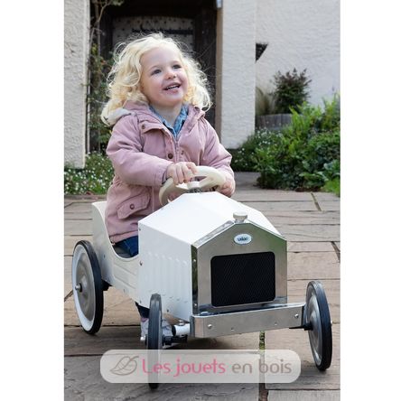 Large ivory pedal car V1150W Vilac 6
