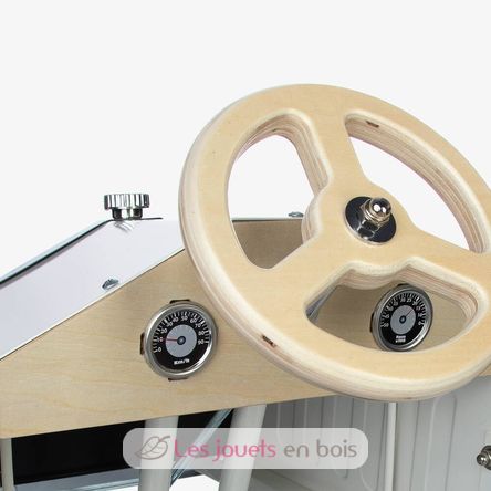 Large ivory pedal car V1150W Vilac 9
