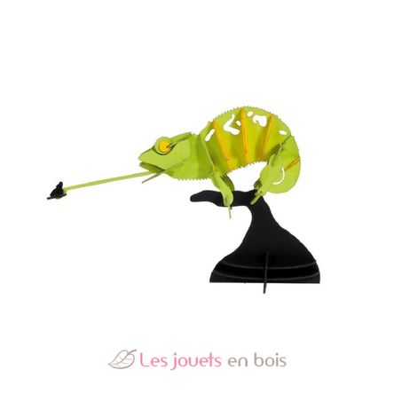 3D Paper model - Green Chameleon FR-11613 Fridolin 1