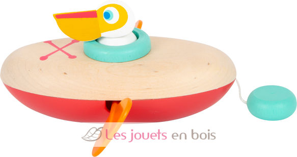 Water Toy Wind-Up Canoe Pelican LE11654 Small foot company 1
