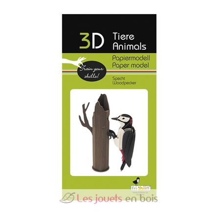 3D Paper model - woodpecker FRI-11687 Fridolin 2