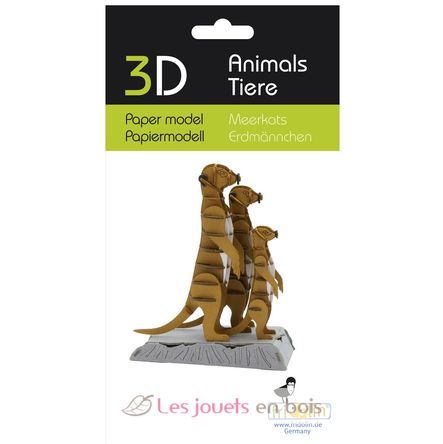 3D Paper model - Meerkats FRI-11757 Fridolin 2