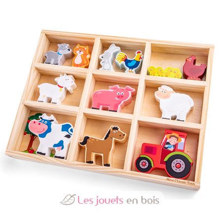 Set de jouets en bois Animaux de la Ferme Tender Leaf Toys - Dröm