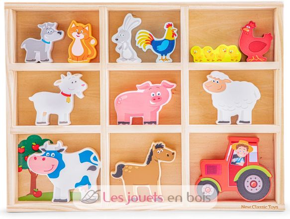 Set de jouets en bois Animaux de la Ferme Tender Leaf Toys - Dröm