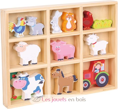 Wooden farm animals in box NCT11850 New Classic Toys 1
