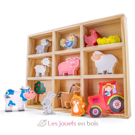 Set de jouets en bois Animaux de la Ferme Tender Leaf Toys - Dröm