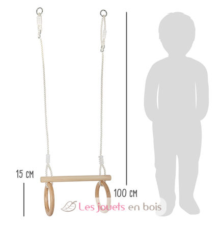 Wooden Trapeze with Gymnastic Rings LE11909 Small foot company 5