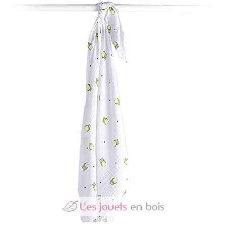 Maxi muslin wrap - Green owl LLJ-121-000-003 Lulujo 3