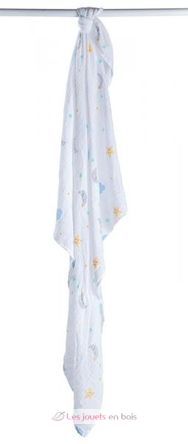 Cotton muslin swaddle - Dreamland LLJ-121-000-015 Lulujo 2