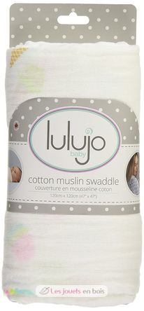 Cotton muslin swaddle - Ice cream LLJ-121-000-025 Lulujo 3