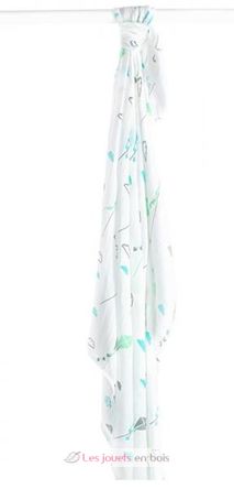 bamboo muslin swaddle - Aqua kite LLJ-121-005-001 Lulujo 2