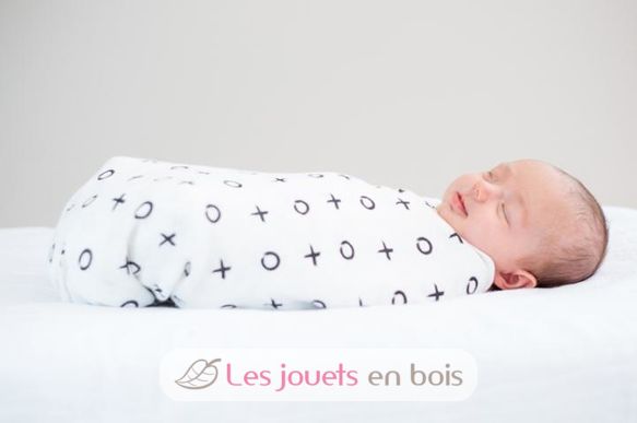 bamboo muslin swaddle - Hugs & Kisses LLJ-121-005-011 Lulujo 4