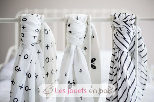 bamboo muslin swaddle - Hugs & Kisses LLJ-121-005-011 Lulujo 5