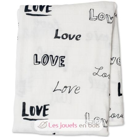 bamboo muslin swaddle - Love LLJ-121-005-014 Lulujo 1