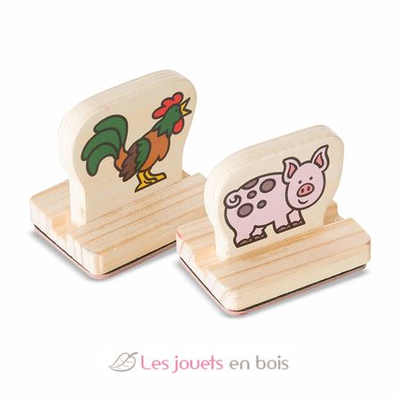 My First Wooden Stamp Set - Farm Animals MD12390 Melissa & Doug 3