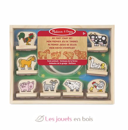 My First Wooden Stamp Set - Farm Animals MD12390 Melissa & Doug 1