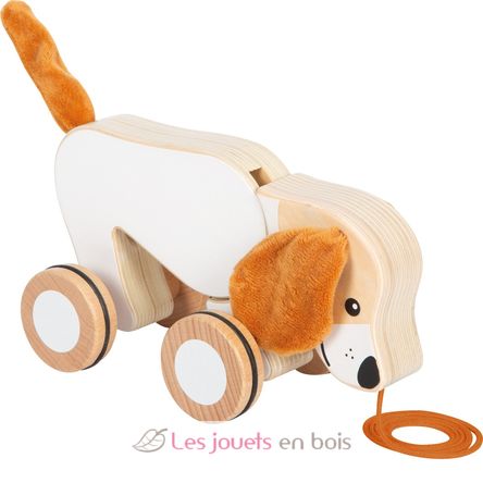 Pull-along dog with crinkly ears LE12562 Small foot company 1