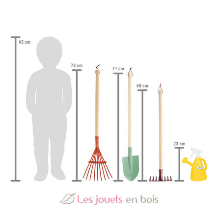 Gardening tools with watering can Tiny Garden LE12663 Small Foot company 2