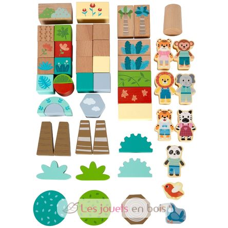 Wooden Building Blocks Jungle Friends LE12768 Small Foot company 4