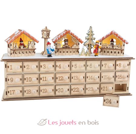 Christmas Market Wooden Advent Calendar LE1290 Small foot company 1